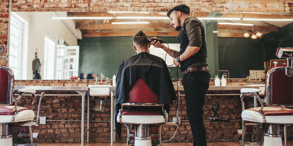 the barbershop website mockup
