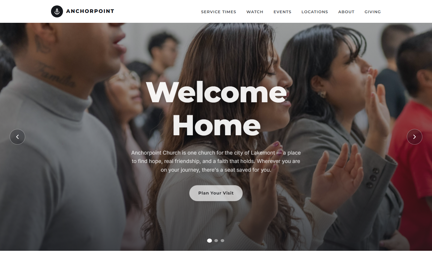 Anchorpoint Church website preview
